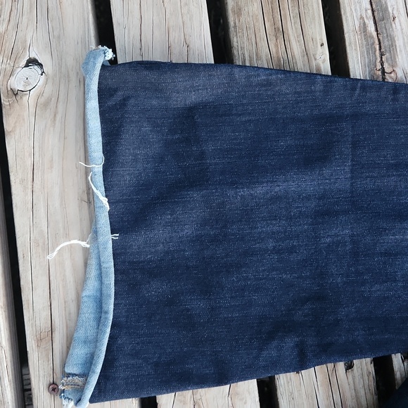 Judy Blue Size 15 32 Flare Dark Wash Jeans Western Boots Raw Hem JB82343DK Denim - Picture 7 of 11